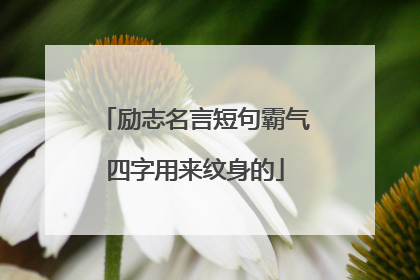 励志名言短句霸气四字用来纹身的