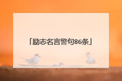 励志名言警句86条