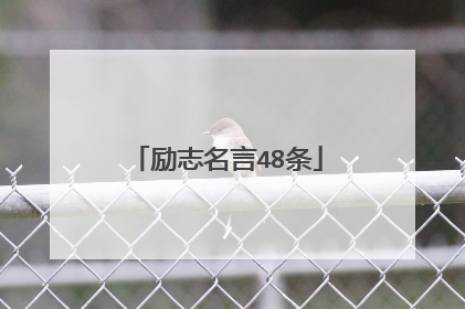 励志名言48条