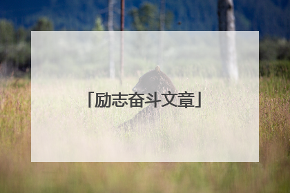 励志奋斗文章
