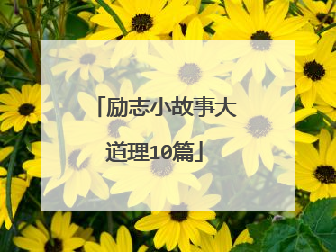 励志小故事大道理10篇