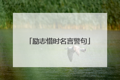 励志惜时名言警句