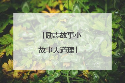 励志故事小故事大道理