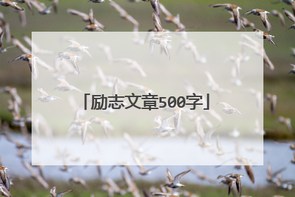 励志文章500字