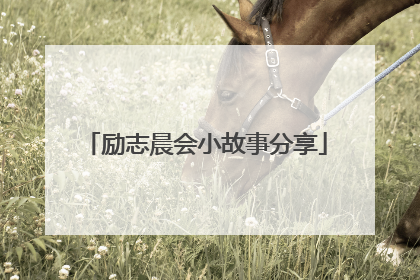 励志晨会小故事分享