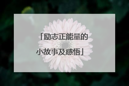励志正能量的小故事及感悟