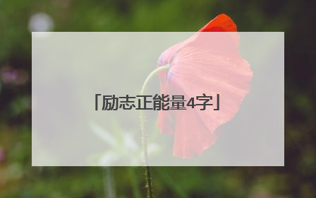 励志正能量4字