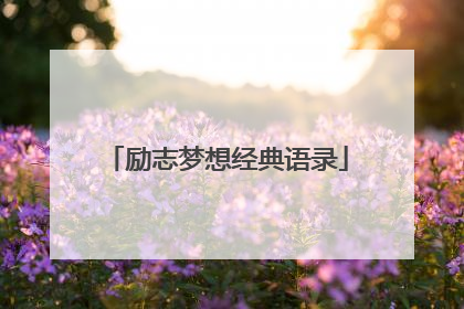 励志梦想经典语录