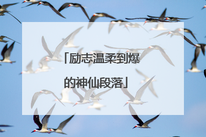 励志温柔到爆的神仙段落