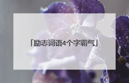 励志词语4个字霸气