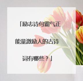 励志诗句霸气正能量激励人的古诗词有哪些？