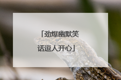 劲爆幽默笑话逗人开心