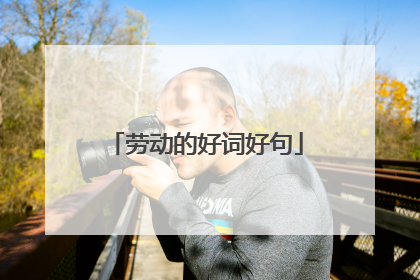 劳动的好词好句