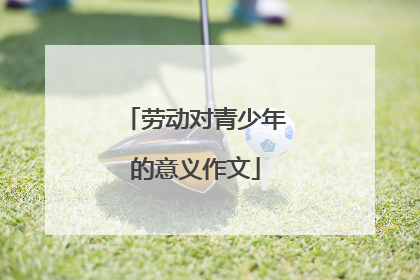 劳动对青少年的意义作文