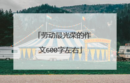 劳动最光荣的作文600字左右