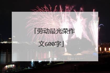 劳动最光荣作文600字