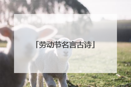 劳动节名言古诗