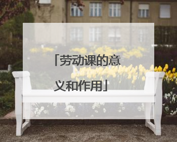 劳动课的意义和作用