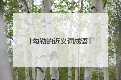 勾勒的近义词成语