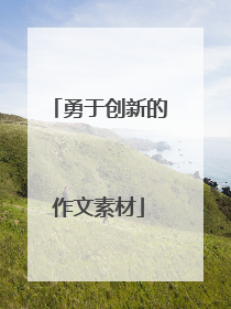勇于创新的作文素材