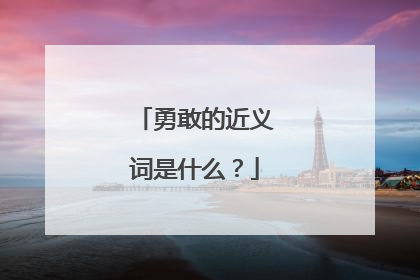 勇敢的近义词是什么?