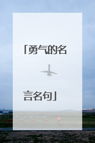 勇气的名言名句