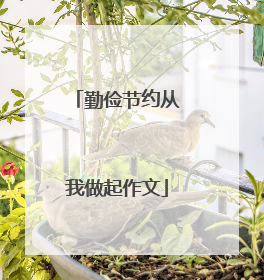 勤俭节约从我做起作文