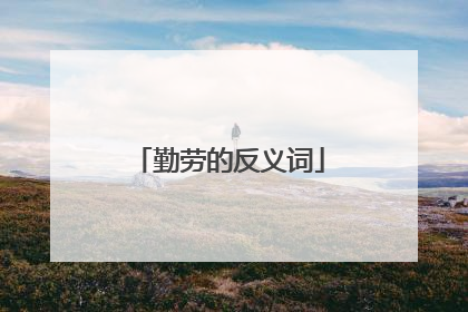 勤劳的反义词