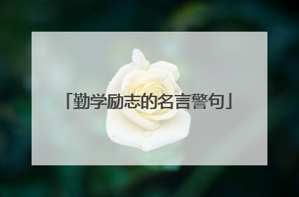 勤学励志的名言警句