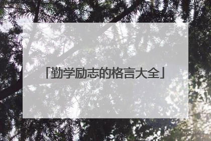 勤学励志的格言大全