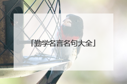 勤学名言名句大全