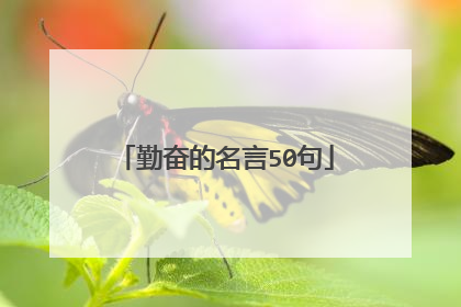 勤奋的名言50句