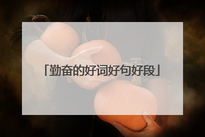 勤奋的好词好句好段