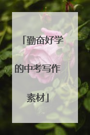 勤奋好学的中考写作素材
