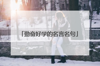 勤奋好学的名言名句