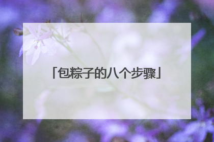 包粽子的八个步骤