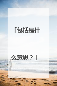 包括是什么意思?