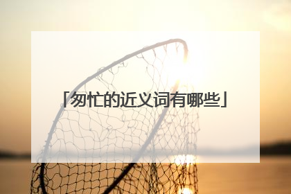 匆忙的近义词有哪些