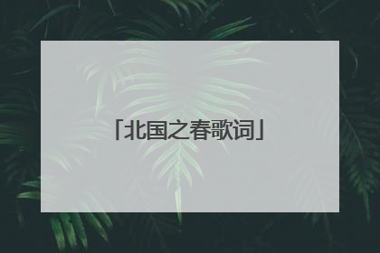 北国之春歌词