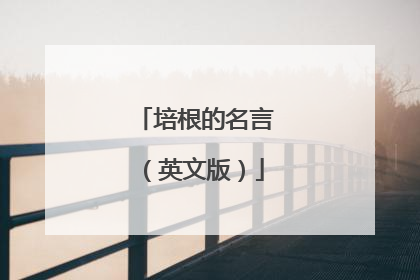 培根的名言(英文版)