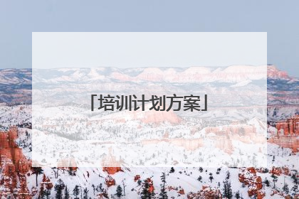 培训计划方案