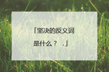 坚决的反义词是什么? .