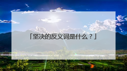 坚决的反义词是什么？