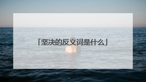 坚决的反义词是什么