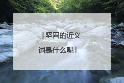 坚固的近义词是什么呢