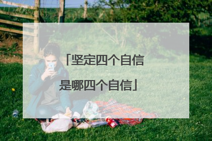 坚定四个自信是哪四个自信