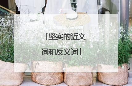 坚实的近义词和反义词