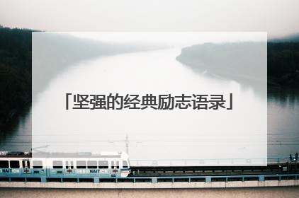 坚强的经典励志语录