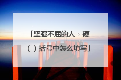 坚强不屈的人――硬（）括号中怎么填写