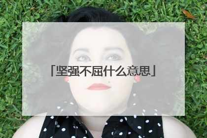 坚强不屈什么意思